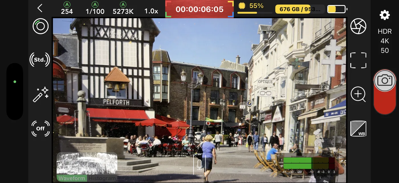 Interface caméra CTpro — 4K HDR 50p